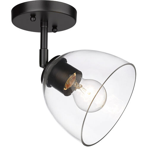 Roxie 1 Light 6 inch Matte Black Semi-Flush Ceiling Light